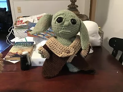 Baby Yoda Star Wars Crochet Hand Made 15” Plush Star Wars Doll Gift • $25