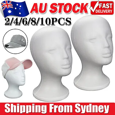 2-10X Practical Foam Female Mannequin Head Wigs Glasses Cap Display Holder Stand • $18.35