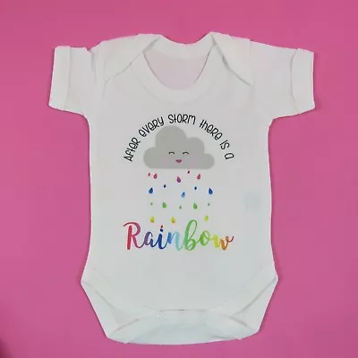 £10.99 • Buy Rainbow Baby Vest After Every Storm There Is A RAINBOW MIRACLE Baby Newborn