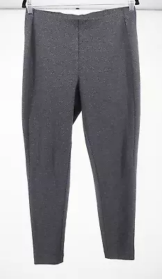 J. Jill Ponte Leggings Womens Size Large Black Gray Houndstooth Pull On Skinny L • $16.99
