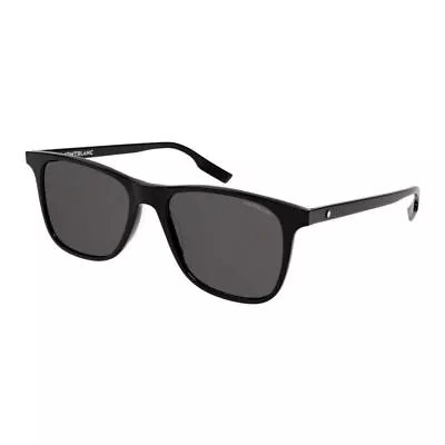 NEW Mont Blanc MB0174S-001 Black Black Grey Sunglasses • $245.47