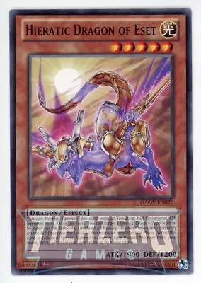 Yugioh Hieratic Dragon Of Eset GAOV-EN020 Common NM/LP • £1.79