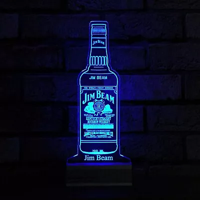 $149 • Buy Jim Beam Bottle LED Sign ,Light,Bar Sign,Mancave,Remote Control,Light,Gift