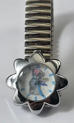 RARE From Me To You Bear Watch Silver Metal Elastic. • $15.14