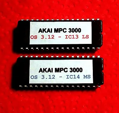 Akai MPC 3000 OS 3.12 EPROM Firmware Upgrade SET / New ROM Update Chips • $25.41