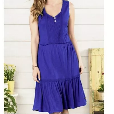 Matilda Jane Adventure Begins Into The Blue Sundress Sleeveless Tiered Size M • $32.99