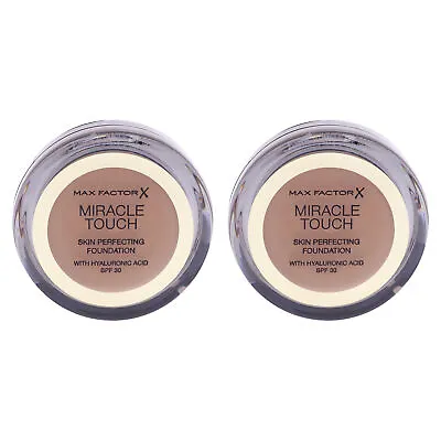 Miracle Touch Foundation SPF 30 - 85 Caramel By Max Factor - 0.4 Oz- Pack Of 2 • $13.85