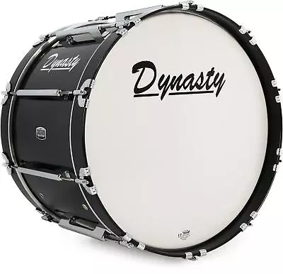 Dynasty Custom Elite Marching Bass Drum - 22 Inch X 14 Inch Black • $784.95