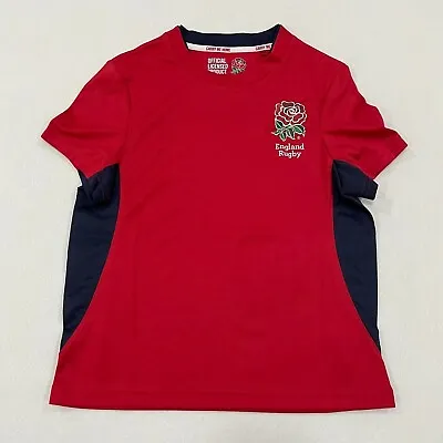 England Rugby Union Shirt Kids Childs Size 7-8 Years Red Short Sleeve 05J04 • £3.70