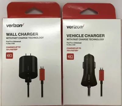 OEM Verizon Micro USB Vehicle Car Charger With Fast Charge Technology Universal • $10.95