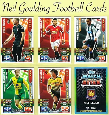 Topps MATCH ATTAX EXTRA 2015-16 ☆ PREMIER LEAGUE ☆ Football Cards • £1.99