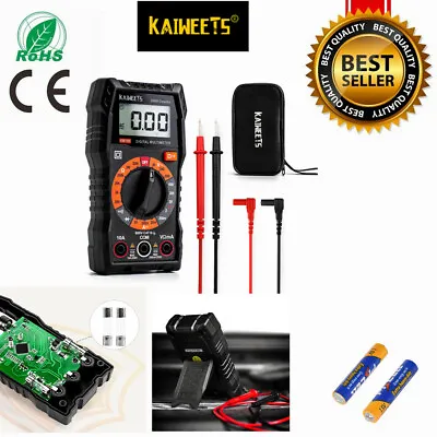 KAIWEETS Digital Multimeter With Case DC AC Voltmeter Ohm Volt Amp Test Meter • $16.99
