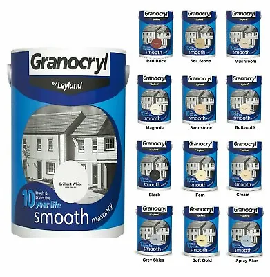 Granocryl Smooth Exterior Masonry Paint - All Sizes - All Colours • £28.64