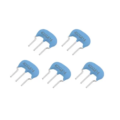 5 Pieces Of Ceramic Resonator Crystal Oscillator 4MHz 15pF 3 Pin DIP Blue • $6.56