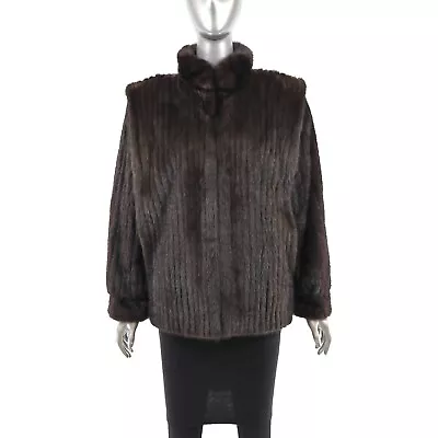 Mahogany Mink Corded Jacket- Size M • $600