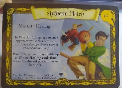 Harry Potter Trading Card Game TCG CCG. Slytherin Match. Rare Card #26/80 • $5