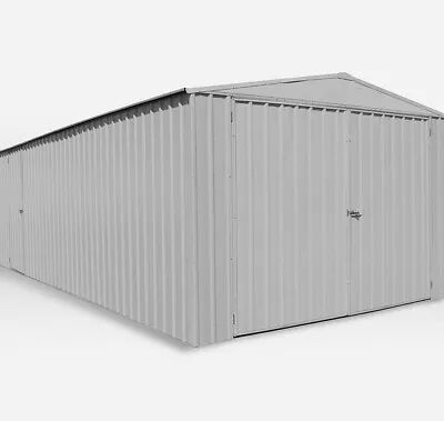 £1329.94 • Buy 20x10 ABSCO METAL GARAGE WORKSHOP SHED APEX SNAP ZINC SILVER STORE 10FT 20FT