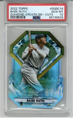 2022 Topps Diamond Greats Die Cuts #dgdc19 Babe Ruth Yankees Psa 10 Low Pop Rare • $200