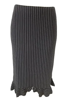 $16.88 • Buy ES.SE USA Women's Midi Skirt Elastic Back Waist, Ruffle Hemline  Stretch Size L 