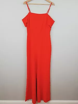 CUE Womens Size 8 Red Cold Shoulder Jumpsuit RRP$300+ - Made In Australia • $150