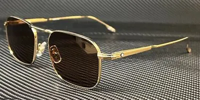 MONT BLANC MB0218S 002 Gold Brown Men's Large Sunglasses • $268.92