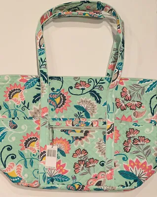 Iconic Vera Bradley Quilted Get Carried Away Travel Tote Bag Floral Mint Flowers • $79