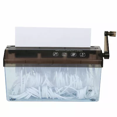 Portable A4 Paper Hand Shredder Manual Straight Cut Document Desktop Home Office • £16.55