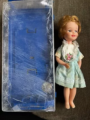 Vintage Penny Bright Doll 8 Inches With Case Blue Dress • $19.99