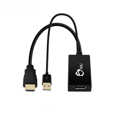 SIIG 4K X 2K HDMI 1.4 To Displayport 1.2 Converter Adapter With USB Power • $33.24