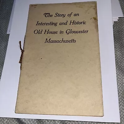 Antique Booklet: The Murray-Gilman House / Gloucester MA - Universalism Founder • $79
