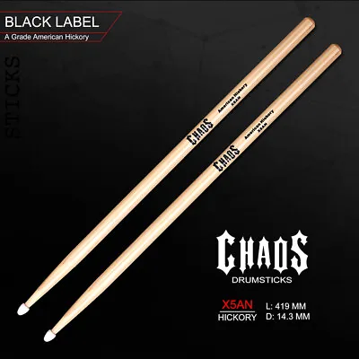 $20 • Buy Drum Sticks Chaos X5a Nylon Tip Drumsticks – X5an 