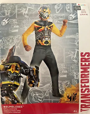 $15.95 • Buy Disguise Transformers Bumblebee Costume Youth Small Size 4-6 Jumpsuit Plus Mask