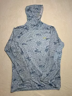 AFTCO XL Hooded Performance Fishing Shirt With Face Shield Long Sleeve • $22