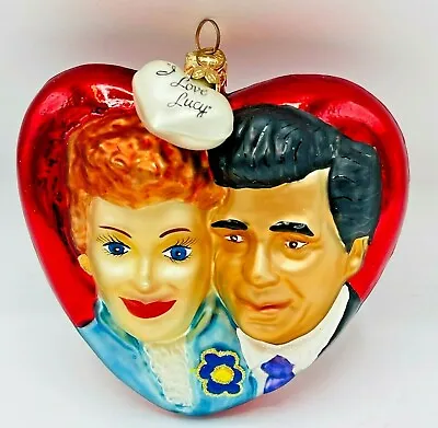 Christopher Radko Rare I Love Lucy Ricky Heart Ornament Christmas Holiday 1997 • $165.99