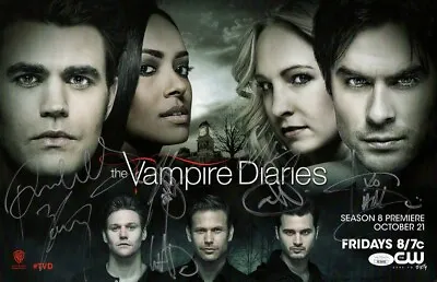 Vampire Diaries Cast Signed Autographed 11X17 Photo Somerhalde Wesley JSA LOA • $499.99