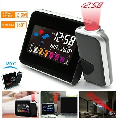 £8.89 • Buy LED Projector Digital Smart Alarm Clock USB/Battery Temperature Time Projection