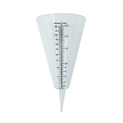 Garden Cone Rain Gauge Transparent Inserted Rain Gauge Equipment • £7.63