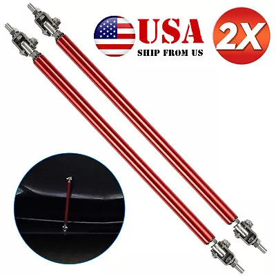 Red Universal Adjustable Bumper Splitter Lip Spoiler Strut Support Rod Tie Bar • $10.95