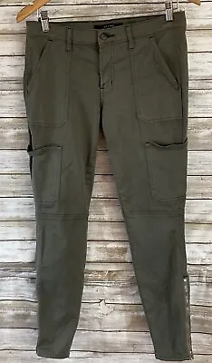 J Brand Womens Pants 28 Olive Green Cargo Utility Pants Ankle Zip Skinny 217 • $12