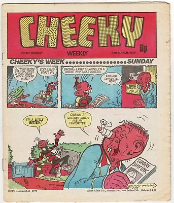 Cheeky Weekly Comic 10th March 1979 - Combined P&P • £1.25