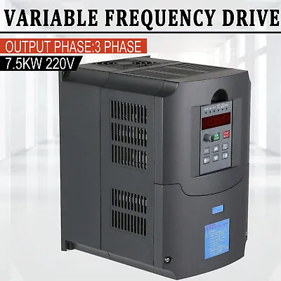 10HP 7.5KW Variable Frequency Drive Inverter VFD Single Phase To 3 Phase 220V  • $169.90