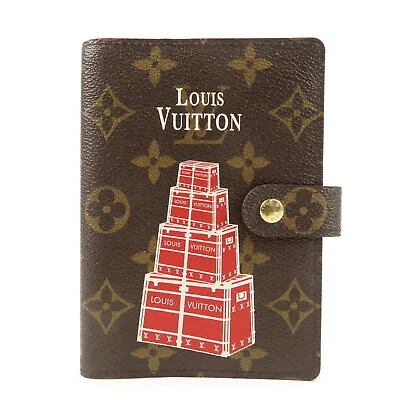 Auth Louis Vuitton Monogram Agenda PM Trunk Tower Planner Cover R20966 Used • £284.99
