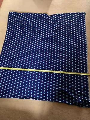 Marks And Spencer Soft Navy & Pale Blue Spotty Blanket 50x54 Inches 137x127cm • £6