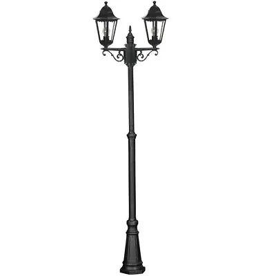 2Way Lamp Post Lantern Vintage 60W Outdoor 220cm Victorian Garden Aluminum Light • £53.99