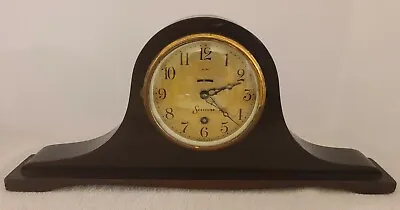 Antique Working 1920s SESSIONS 8 Day Wind-Up Mahogany Tambour Mantel Shelf Clock • $99.99