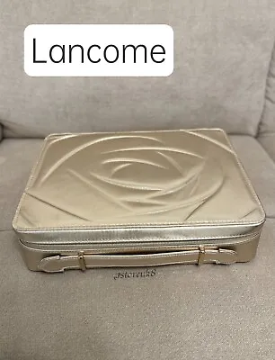 LANC@ME Cosmetics Big Large Case Travel Makeup Bag Gold • £9.98