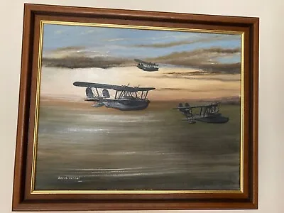 £30 • Buy ‘Sea Planes’ Original Oil Painting By David Jenner - Very Good Condition