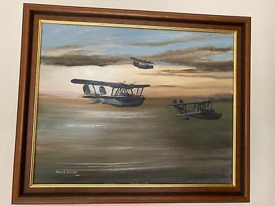 £30 • Buy ‘Sea Planes’ Original Oil Painting By David Jenner - Very Good Condition