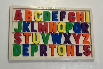 Fisher Price Vintage Magnetic Alphabet Letters And Tray Educational Toy  • $19.99