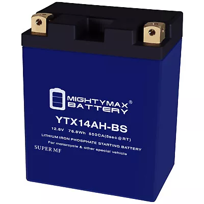 Mighty Max YTX14AH-BS Lithium Battery Compatible With Honda Yamaha ATV Dirt Bike • $99.95